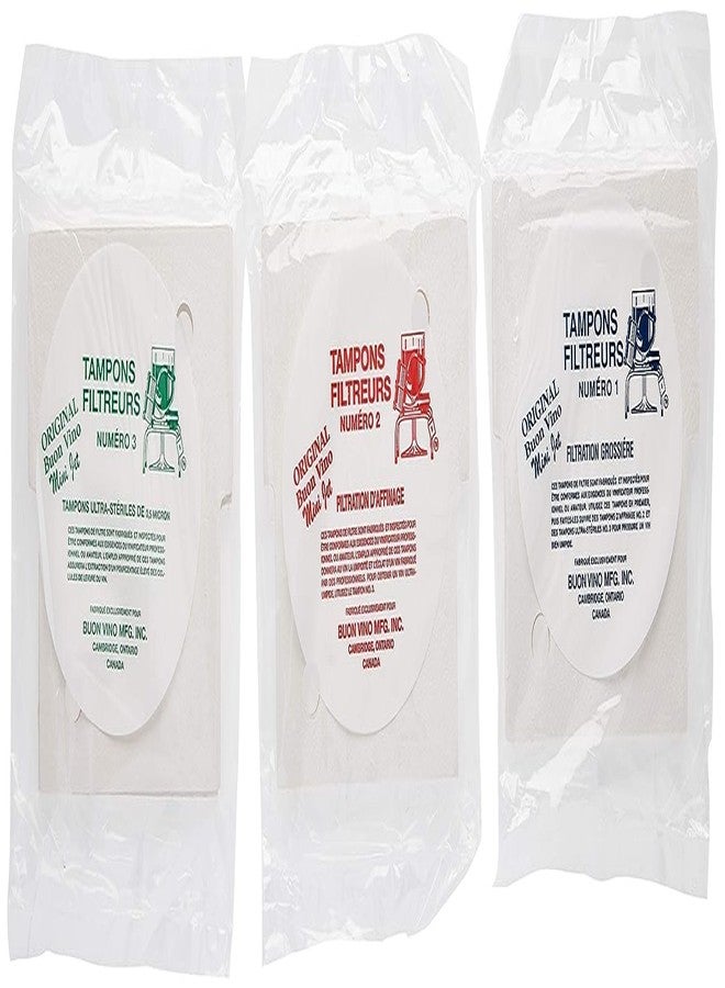 Buon Vino وسادات ترشيح بون فينو ميني جيت (عبوة من 3 قطع) - طقم وسادات لصنع النبيذ - أطقم إزالة الرواسب - لوازم التخمير المنزلي - نظام معدات الترشيح - ملحقات صناعة النبيذ - أجهزة تنقية محمولة - Image 3