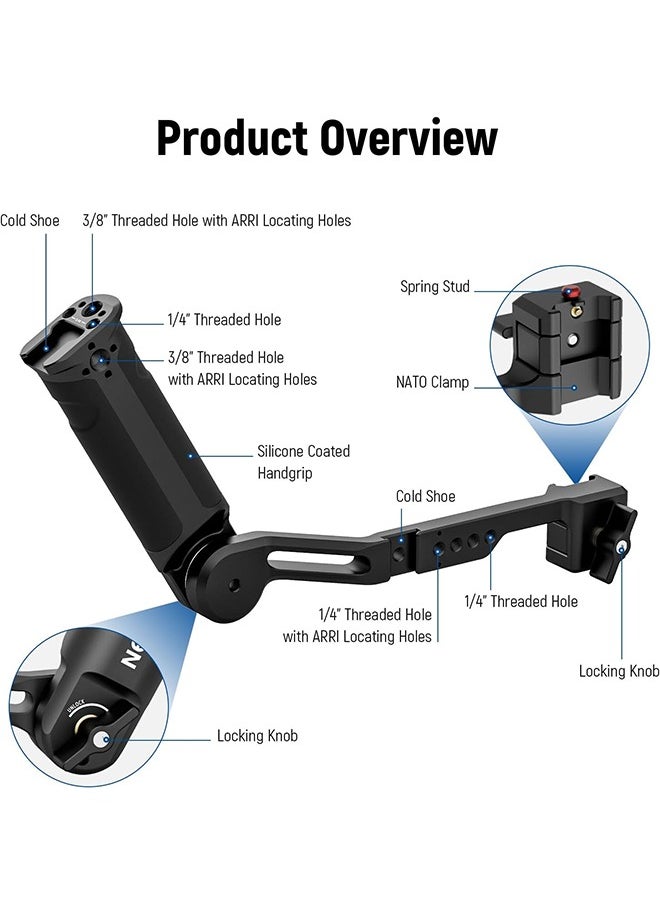 NEEWER Adjustable Sling Handle Grip Compatible with DJI Ronin RS4 RS3 Mini RS 3 Pro RS 2 RSC 2 Gimbal Stabilizer for Low Angle Shot, Max Load 13.2lb, ST49