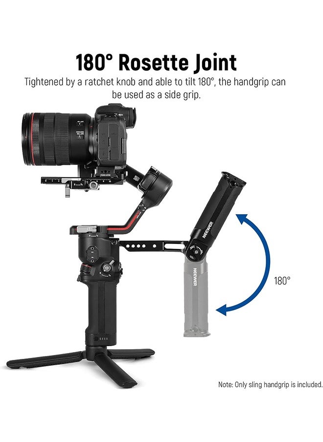 NEEWER Adjustable Sling Handle Grip Compatible with DJI Ronin RS4 RS3 Mini RS 3 Pro RS 2 RSC 2 Gimbal Stabilizer for Low Angle Shot, Max Load 13.2lb, ST49