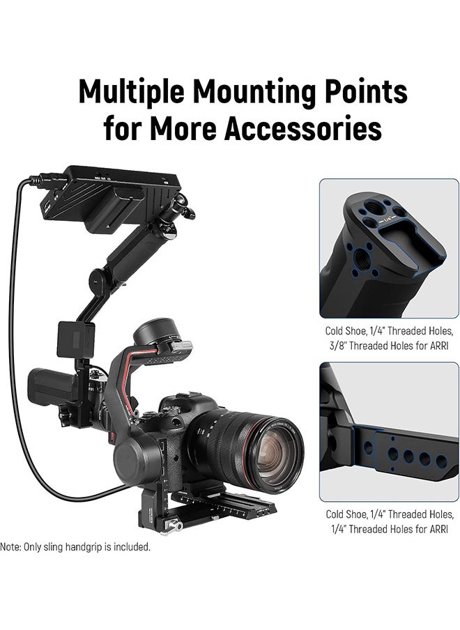 NEEWER Adjustable Sling Handle Grip Compatible with DJI Ronin RS4 RS3 Mini RS 3 Pro RS 2 RSC 2 Gimbal Stabilizer for Low Angle Shot, Max Load 13.2lb, ST49