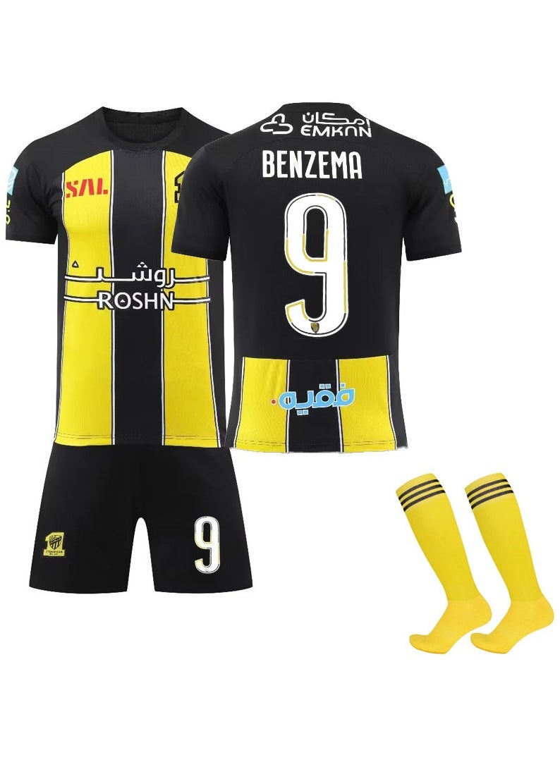 Generic Football Jersey Set for Kids Boys Girls Football Jersey Kit Children Football Uniforms Short-sleeved Football Shirts With Socks Sportswear (I)  - Image 1