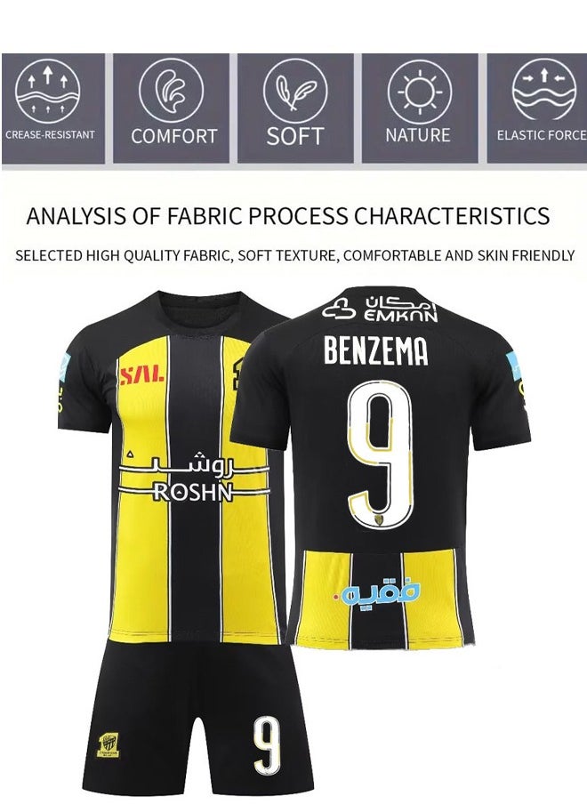 Generic Football Jersey Set for Kids Boys Girls Football Jersey Kit Children Football Uniforms Short-sleeved Football Shirts With Socks Sportswear (I)  - Image 3