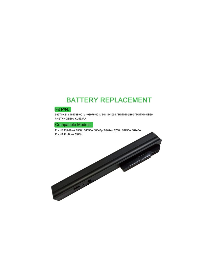 Terabyte Replacement Laptop Battery For Hp (8530P-8730W-8530W-8730P-8540P-8540W-8740W -8310) Black - Image 3