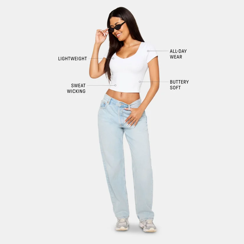 Fabletics White Women's AirLite Top for Women | Best Price UAE