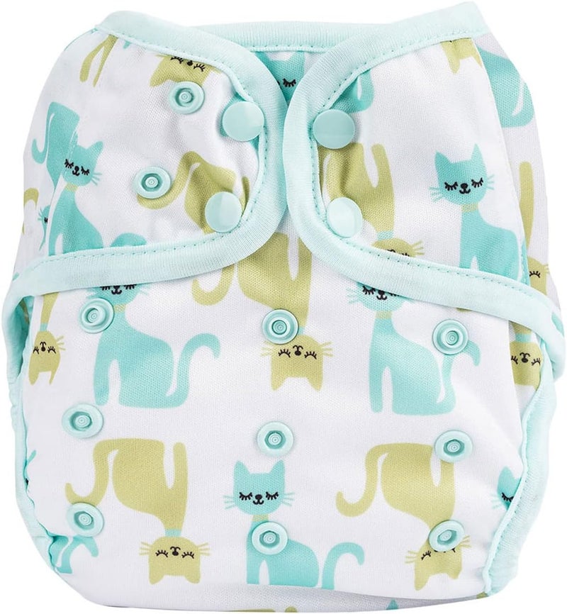 OsoCozy One Size Cloth Diaper Covers - Adjustable Snap Fit & Double Leg Gussets for Baby Boys & Girls from 8-35 Pounds. Use with Prefold, Flat or Fitted Cloth Diapers or Snap-in Inserts. - Image 1