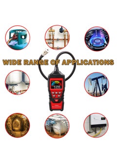 Excefore Gas Leak Detector Sniffer Portable Combustible Gas Detector Handheld Gas Analyzer Flammable Natural Gas Acetone Propane Benzene Ethanol Gasoline Methane Tester 9999 PPM 20% LEL with LCD Color Display  - Image 4