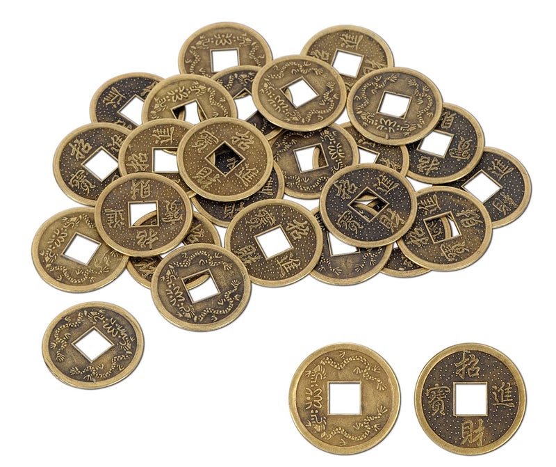 GeoFossils Beistle 57856 Authentic Chinese Good Luck Coins, 1 Inch, 25 Coins in Package - Image 1