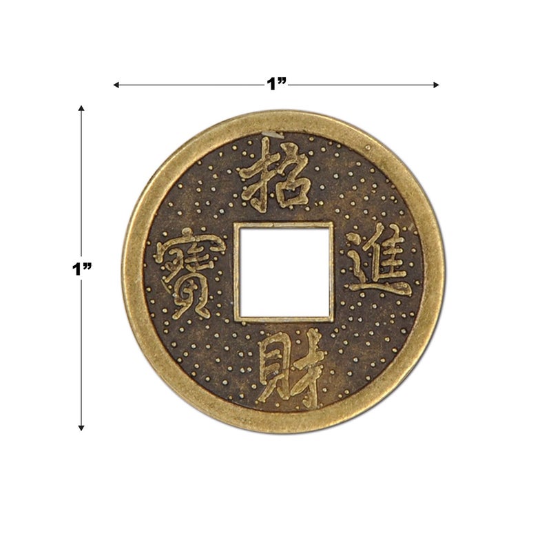 GeoFossils Beistle 57856 Authentic Chinese Good Luck Coins, 1 Inch, 25 Coins in Package - Image 2