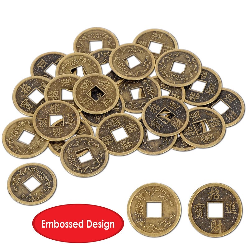 GeoFossils Beistle 57856 Authentic Chinese Good Luck Coins, 1 Inch, 25 Coins in Package - Image 3