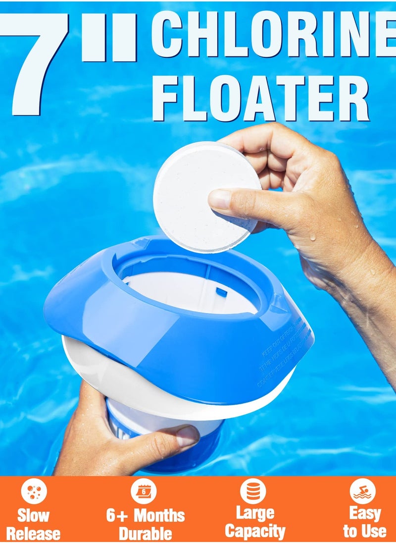 Generic - 7 Inch Chlorine Dispenser for Hot Tub and Pool, Floating Chemical Floater for Spa and Water Parks - Image 1
