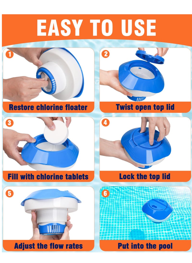 Generic - 7 Inch Chlorine Dispenser for Hot Tub and Pool, Floating Chemical Floater for Spa and Water Parks - Image 1