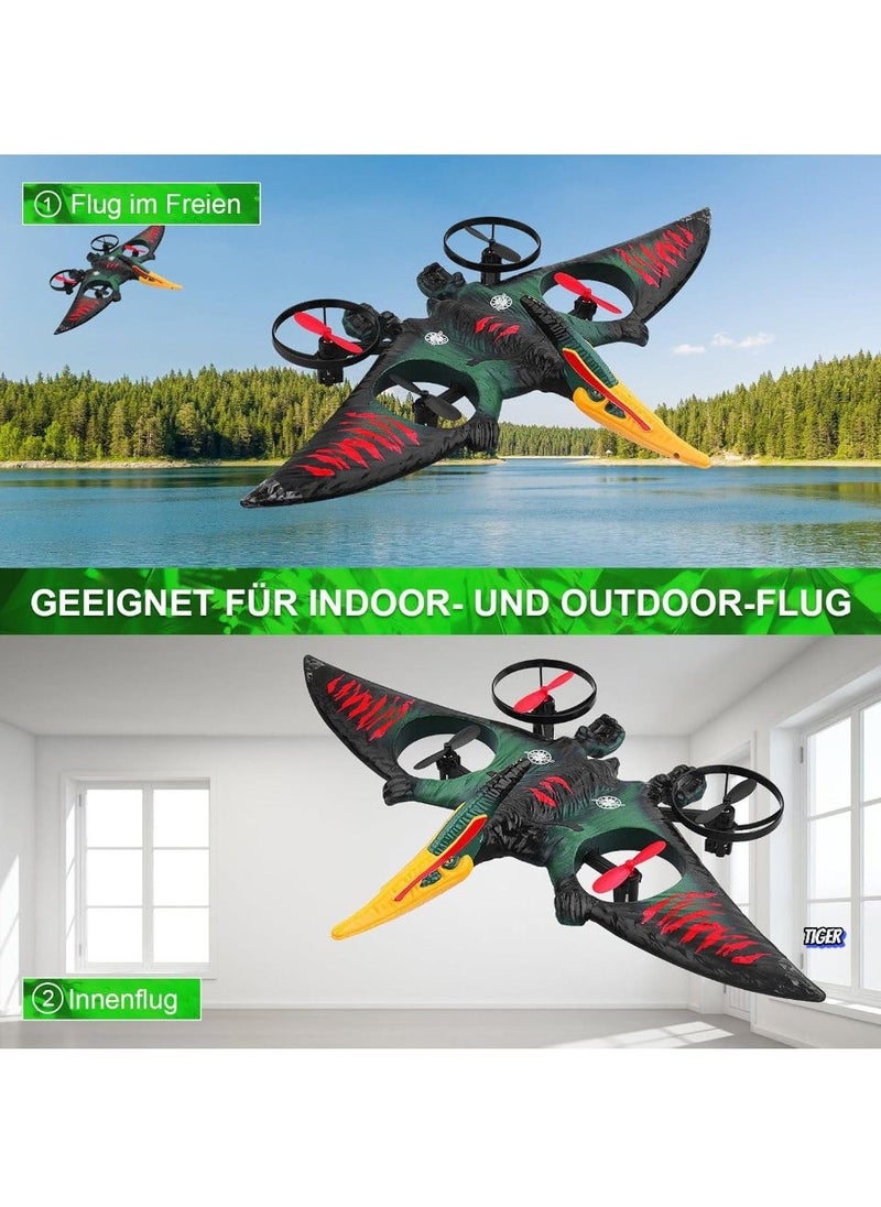 JAJEEK RC Aeroplane 2.4GHz Remote Controlled L0713 Quadcopter – Floating Fighter Aircraft RC Plane for Beginners, Children & Adults – Ready-to-Fly (RTF), USB Charging, Green - Image 2