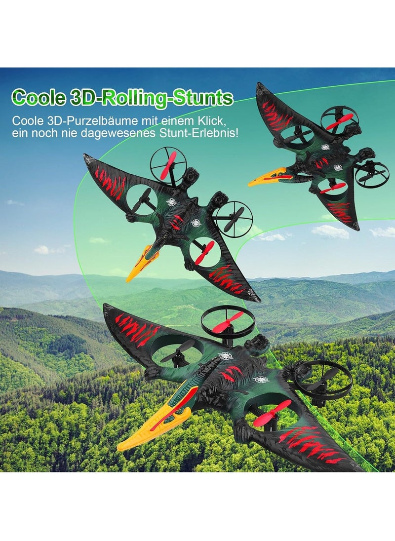 JAJEEK RC Aeroplane 2.4GHz Remote Controlled L0713 Quadcopter – Floating Fighter Aircraft RC Plane for Beginners, Children & Adults – Ready-to-Fly (RTF), USB Charging, Green - Image 3