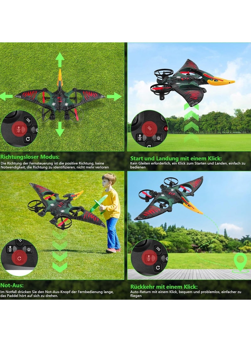 JAJEEK RC Aeroplane 2.4GHz Remote Controlled L0713 Quadcopter – Floating Fighter Aircraft RC Plane for Beginners, Children & Adults – Ready-to-Fly (RTF), USB Charging, Green - Image 5