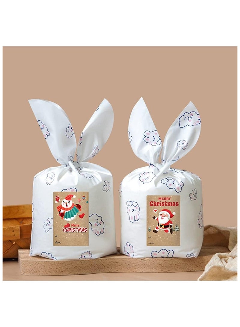 Rubik Self Adhesive Christmas Gift Stickers, 500 Pieces 6 Cute Patterns Merry Christmas Happy New Year Wishes Kraft Paper Stickers Labels for Gift Wrapping Packaging 3x2 Inches - Image 2