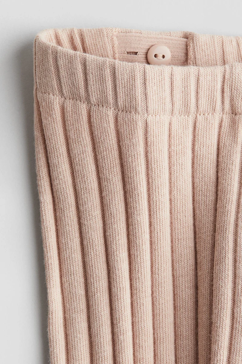 H&M Wide-ribbed cotton leggings