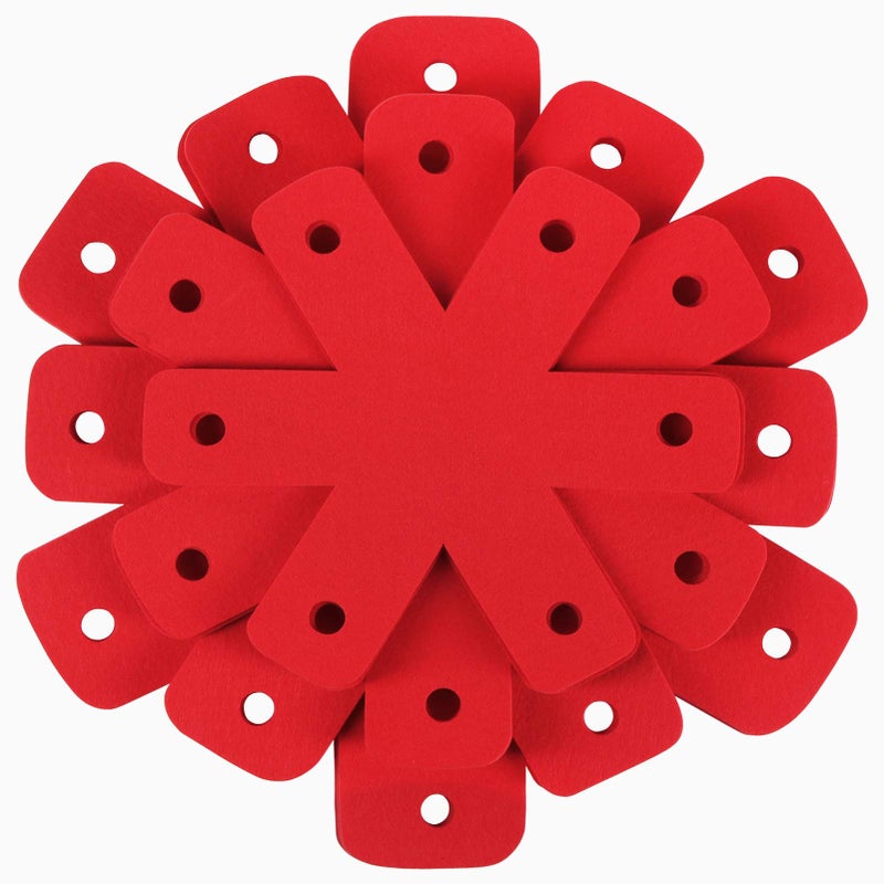 BYKITCHEN BYKITCHEN Pot Pan Protectors Set of 12 and 4 Different Sizes Larger  Thicker Red Pan Protector Pads Pan Pot Separator Pads for Stacking and Protecting Your Cookware10121416inch 