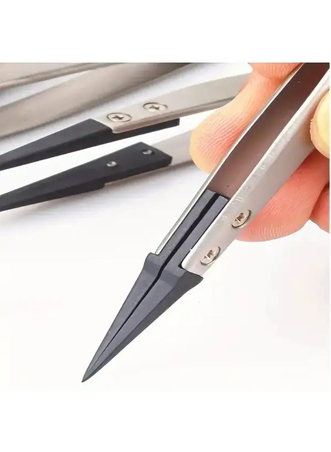 Ptz 41 Pps Anti Static Plastic Tip Tweezers Precision Electronics Set 1 Item Tweezers - Image 4