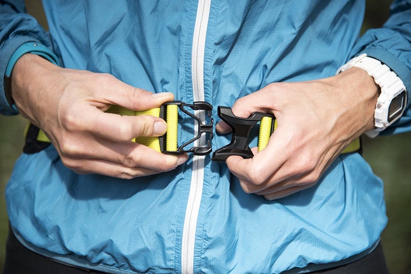 Nathan Peak Running Hydration Waist Pack Belt w/Speed Draw Flask Water Bottle, 18oz/535 ml Push/Pull Race Cap, Expandable Zippered Stretch Pocket - Image 4