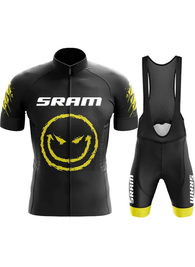 Summer Sran Tour De France Bicycle Short Sleeve Suit Sweat-wicking Moisture-wicking Bike Riding Clothing Drawing Design