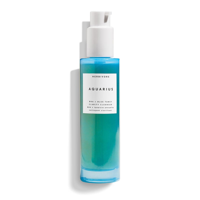 HERBIVORE Aquarius BHA  Blue Tansy Clarity Cleanser  Deep Cleanser for AcneProne Skin Gently Exfoliates  Vegan PlantBased  CrueltyFree 100 mL  33 oz