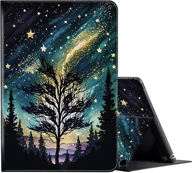 FUYOCWE for Fire HD 10 Case 2021,Fire HD 10 Plus Tablet Case (11th Generation, 2021 Release), Multi-Angle Slim Stand Smart Cover Cases for New Amazon Kindle Fire HD 10 10.1"-Stars Tree - Image 1