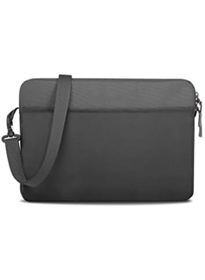 STM Blazer Sleeve For Up To 16 Inch 15 Inch Laptop Adjustable Shoulder Strap Zippered Design Water Resistant Brief Case For Macbook Pro 16 15 And Similar Sized Devices Black Gray - Image 3