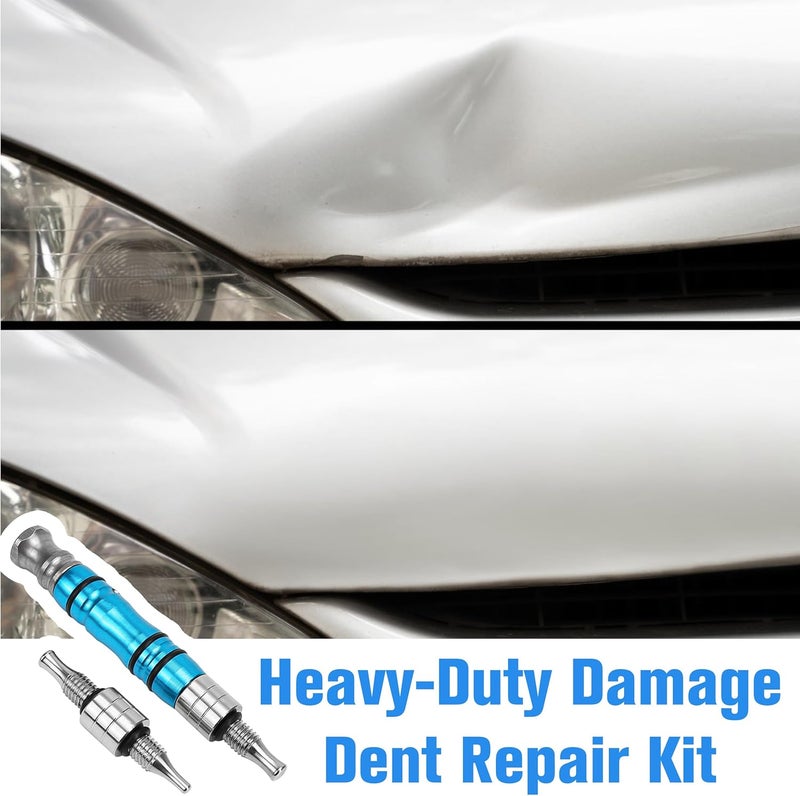 BuleVina Heavy-Duty Damage Dent Repair Kit, Knock-Down Leveling Pen Tool, Tap Down Body Panel Dent Removal, Knockout Pen Hand Tool, Glue Sticks, and Professional Washers - Image 5