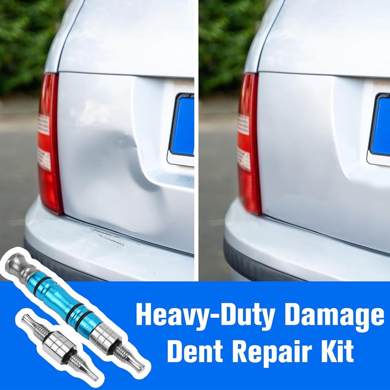 BuleVina Heavy-Duty Damage Dent Repair Kit, Knock-Down Leveling Pen Tool, Tap Down Body Panel Dent Removal, Knockout Pen Hand Tool, Glue Sticks, and Professional Washers - Image 4