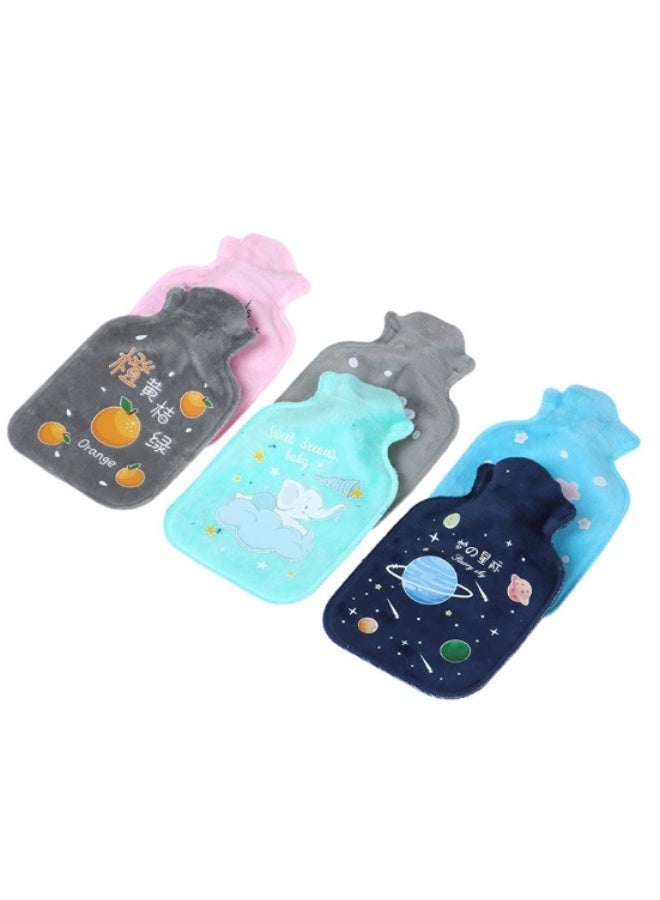 Hot water bottle with a soft velvet cover – a cute design for children and adults to relieve pain and warm the body in various shapes - Image 1