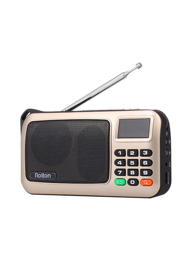 NIBEMINENT USB Portable Digital Radio V476 Gold  - Image 1