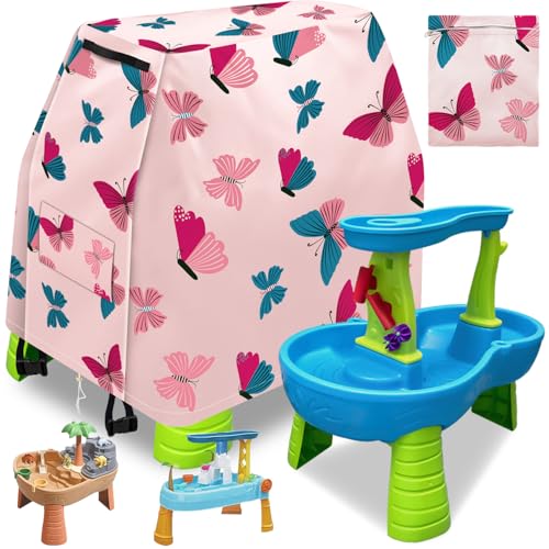 Intoypad Kids Water Table Cover for Step2 Rain Showers Water Table Accessories, Outdoor Toys Waterproof Sunshade Dust Cover for Toddlers 1-3 Outdside Step 2 Watertable Toys for Kids Ages 3-5 - Image 1