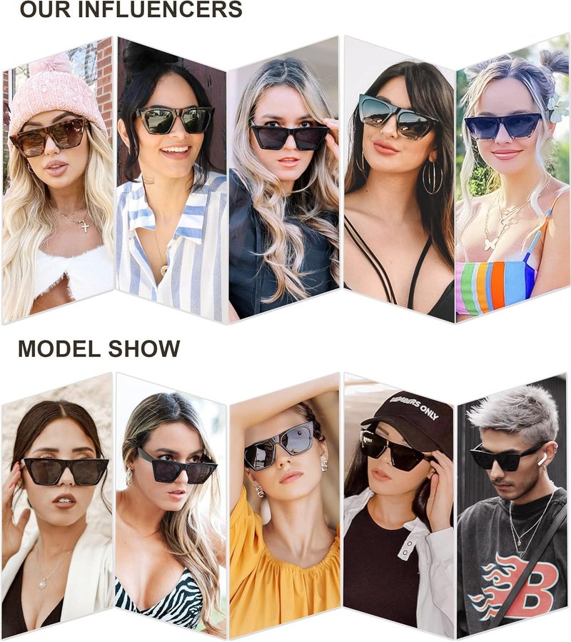 Sojos Oversized Square Cateye Polarized Sunglasses for Women Men Big Trendy Sunnies - Image 2