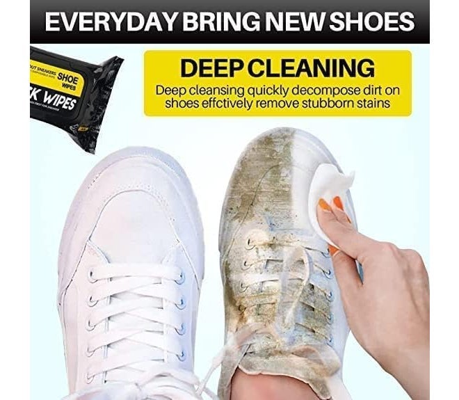Copelle Natural Sneaker & Shoe Cleaner Wipes - 2 Packs of 80 - Portable Sneakers Cleaner Shoe Wipes Quickly Remove Dirt & Stains - These Disposable Shoe Cleaning Wipes Can Be Used On Footwear - Image 3