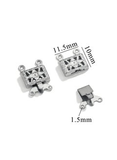 Multi-strand snap button stainless steel jewelry accessories DIY handmade jewelry accessories bracelet necklace connection buckle jewelry buckle C steel color[0.61g]