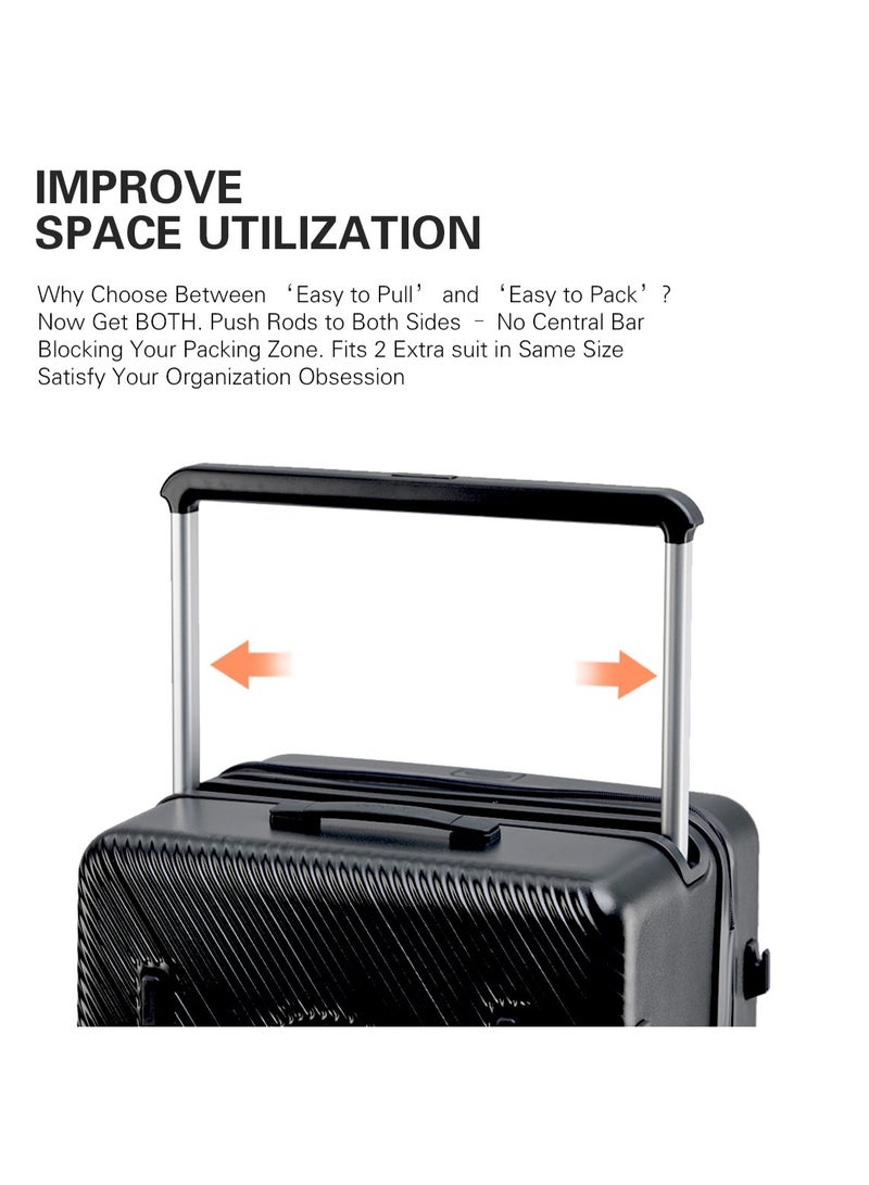 LIGHTGO 7655 large size check in size ABS mix PC Suitcase check in luggage 28 inch with Expandable with TSA travel case - Image 4