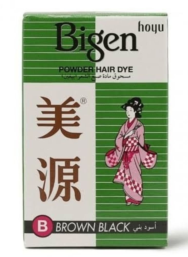 بايجن مسحوق مادة صبغ الشعر بني اسود 6 جرام
