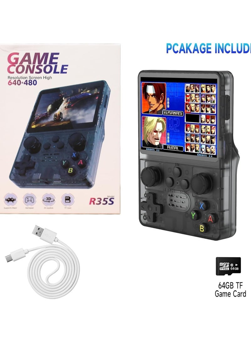 Retro Handheld Gaming Console, Portable Pocket Gaming Console, 3.5-inch IPS Screen, 64G TF Card, Built-in 15+ Emulators and 5000+ Classic Games, Video Gaming Console with Linux OS and 3500mAh Battery  - Image 5