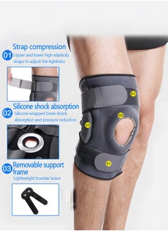 GROIC Knee Braces for Knee Pain with Side Stabilizers,Non Slip Adjustable Knee Support for Joint Pain Relief, Injury Recovery, High-Level Support For Arthritis, ACL, LCL, MCL  - Image 3