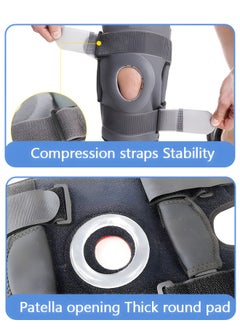 GROIC Knee Braces for Knee Pain with Side Stabilizers,Non Slip Adjustable Knee Support for Joint Pain Relief, Injury Recovery, High-Level Support For Arthritis, ACL, LCL, MCL  - Image 4