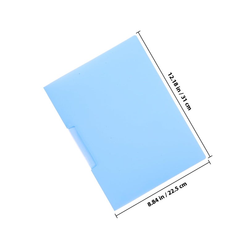 Rotating A4 File Folders with Dividers 5pcs Blue Gradient Plastic Organizer for Home Office School - Image 3