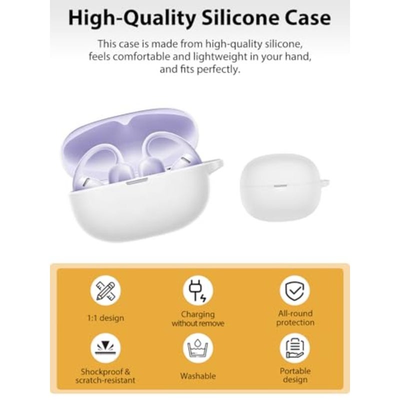 Case for SHOKZ OpenDots Air Silicone Protective Cover, Full-Body Protection with Anti-Shockproof, Scratch Protection, Includes Lanyard and Cleaning Kit - Image 3