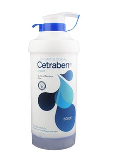 cetraben Dermatological Emollient Cream Dry or Chapped Skin SLS and Paraben Free Fragrance Free 500 g 