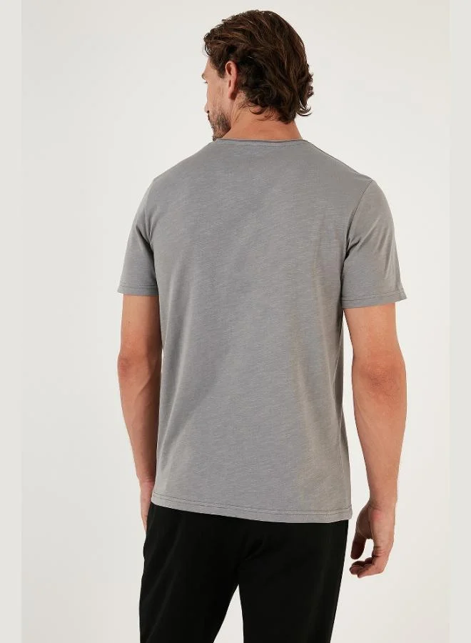 Buratti  Buratti 100% Cotton Slim Fit Crew Neck Pocket T Shirt Men's T SHIRT 5902000 for Men | Best Price UAE