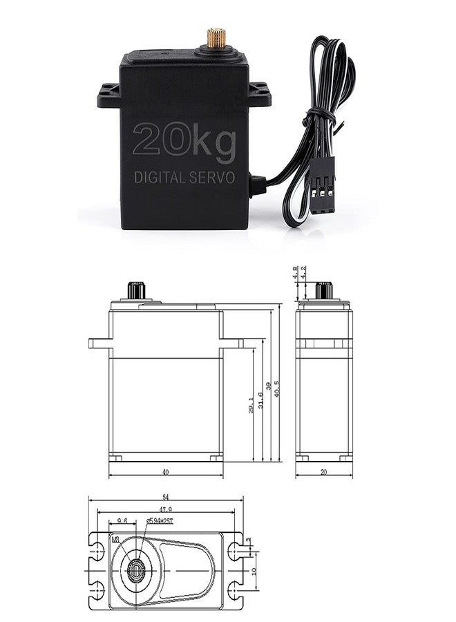 GoolRC محرك GoolRC 3650 بدون فرش و ESC، محرك بدون فرش 4300KV و 60A ESC مع محرك سيرفو 20kg و ذراع سيرفو 25T لألعاب RC 1/8 1/10 مجموعة محرك بدون فرش و ESC هدية لعشاق التعديل - Image 4