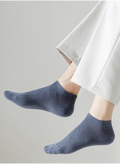 NIBEMINENT Pair of 9 Pure Cotton Men Socks Mesh Massage Bottoms Boat for Spring Autumn Multicolor  - Image 2