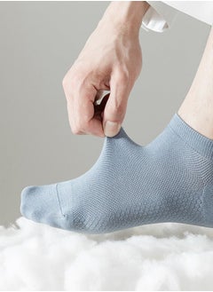 NIBEMINENT Pair of 9 Pure Cotton Men Socks Mesh Massage Bottoms Boat for Spring Autumn Multicolor  - Image 4