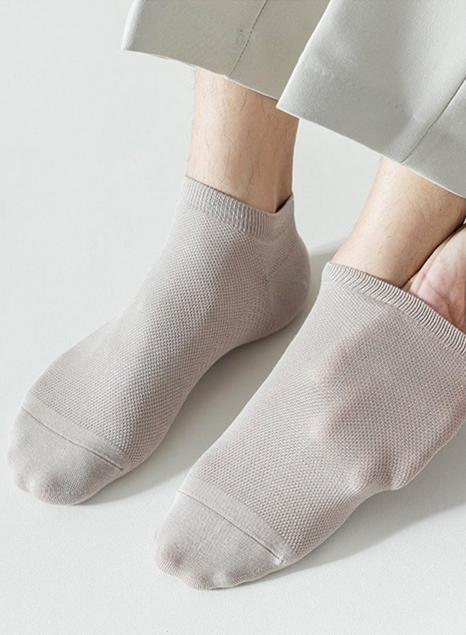 NIBEMINENT Pair of 9 Pure Cotton Men Socks Mesh Massage Bottoms Boat for Spring Autumn Multicolor - Image 3