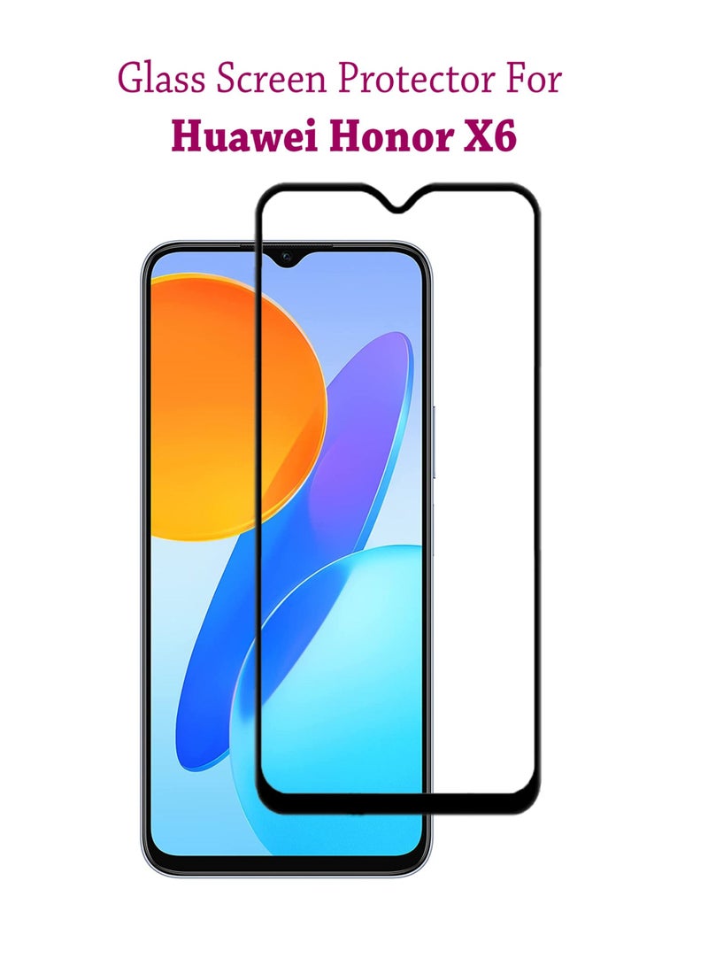 Huawei Honor X6 Screen Protector | Tempered Glass Screen Protector Full HD Quality With Anti-Scratch Edge to Edge Coverage Including Easy Installation Kit - Black  - Image 1