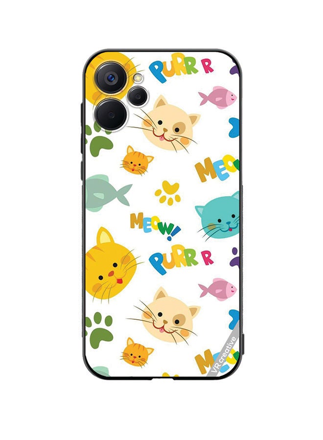 VR CREATIVE Protective Case Cover For Realme 9i 5G Meow Design Multicolour - Image 1